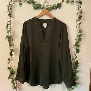 Chico’s Green Blouse L